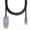 Adaptador de cable de vídeo IBOX ITVCDP4K USB Type-C a DisplayPort 1,8 m Negro