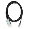 Adaptador de cable de vídeo IBOX ITVCDP4K USB Type-C a DisplayPort 1,8 m Negro