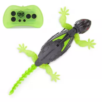 HEX BOTS | Robot RC gecko trepador de pared interactivo de juguete | Verde/Gris