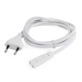 Cable de alimentación Gembird PC-184/2-W — 1,8 m, conector macho Type-C a conector hembra C8, blanco