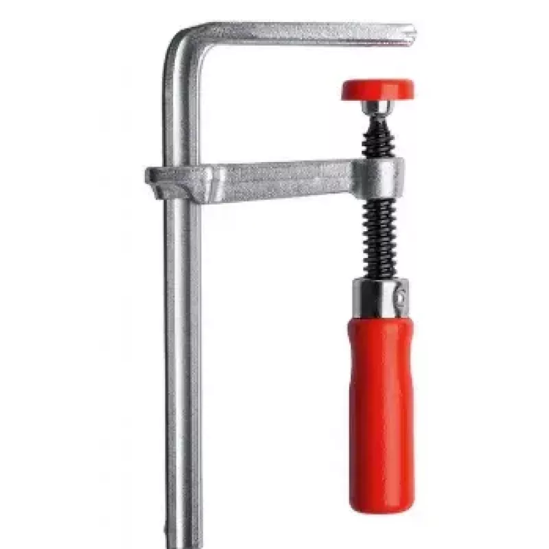 Abrazadera Bessey GTR12 — apertura 12 cm, acero inoxidable, roja, fuerza de sujeción 244,73 kg