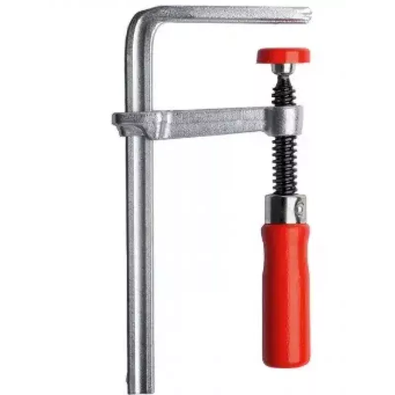 Abrazadera Bessey GTR12 — apertura 12 cm, acero inoxidable, roja, fuerza de sujeción 244,73 kg