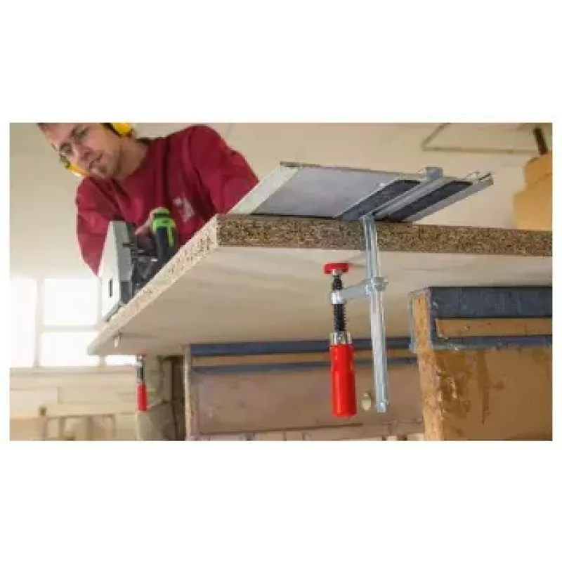 Abrazadera Bessey GTR12 — apertura 12 cm, acero inoxidable, roja, fuerza de sujeción 244,73 kg