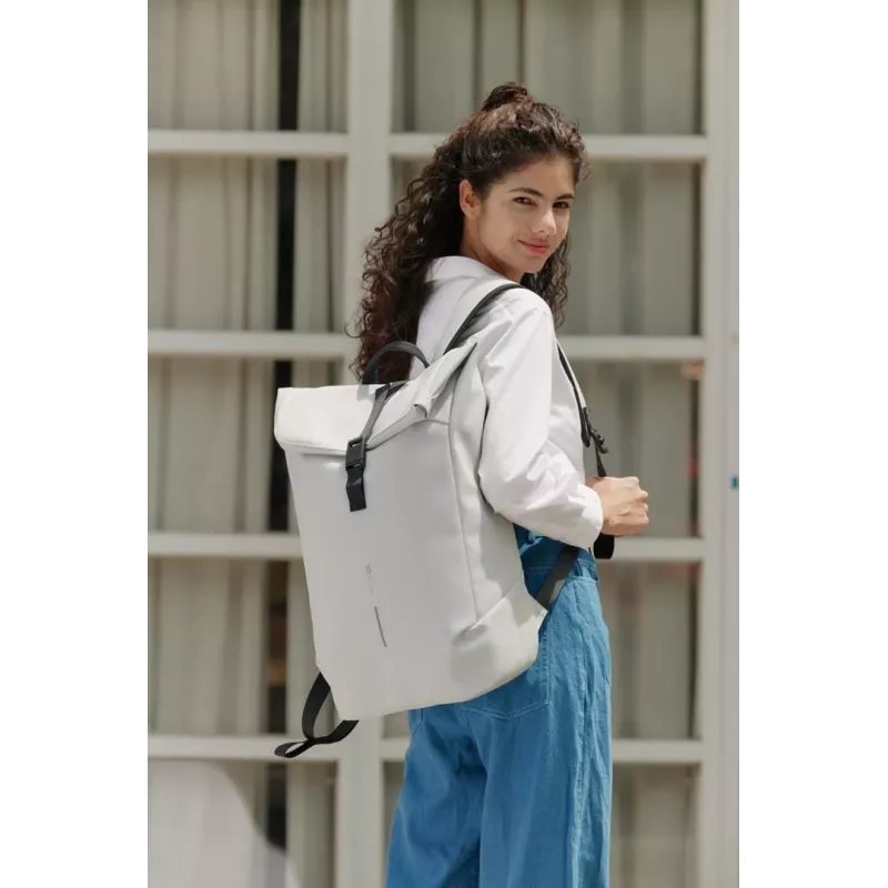 Mochila para portátil XDDESIGN Urban Flap-Top P706.2613 — blanca, diseño flap-top, funciones antirrobo