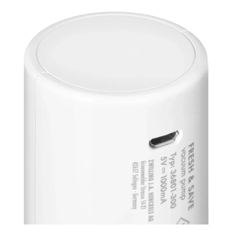 Bomba de vacío ZWILLING FRESH & SAVE 19 cm, modelo 36801-300-0, blanco