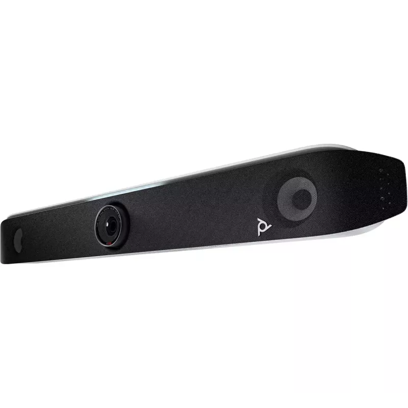 HP POLY POLY Studio X52 All‑In‑One Video Bar — 4K UHD, 30 fps, campo de visión de 95°, zoom digital de 5 aumentos, Wi‑Fi, Bluetooth, Android, Blanco