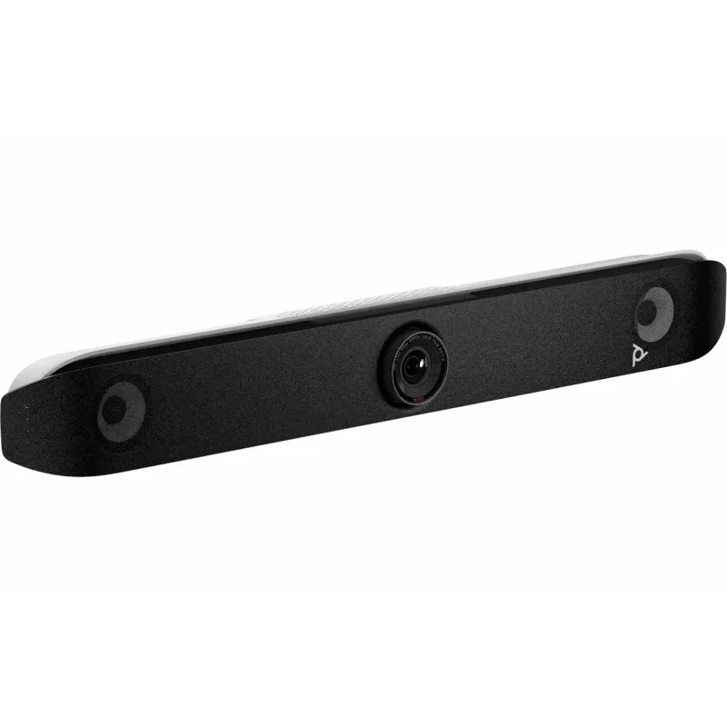 HP POLY POLY Studio X52 All‑In‑One Video Bar — 4K UHD, 30 fps, campo de visión de 95°, zoom digital de 5 aumentos, Wi‑Fi, Bluetooth, Android, Blanco