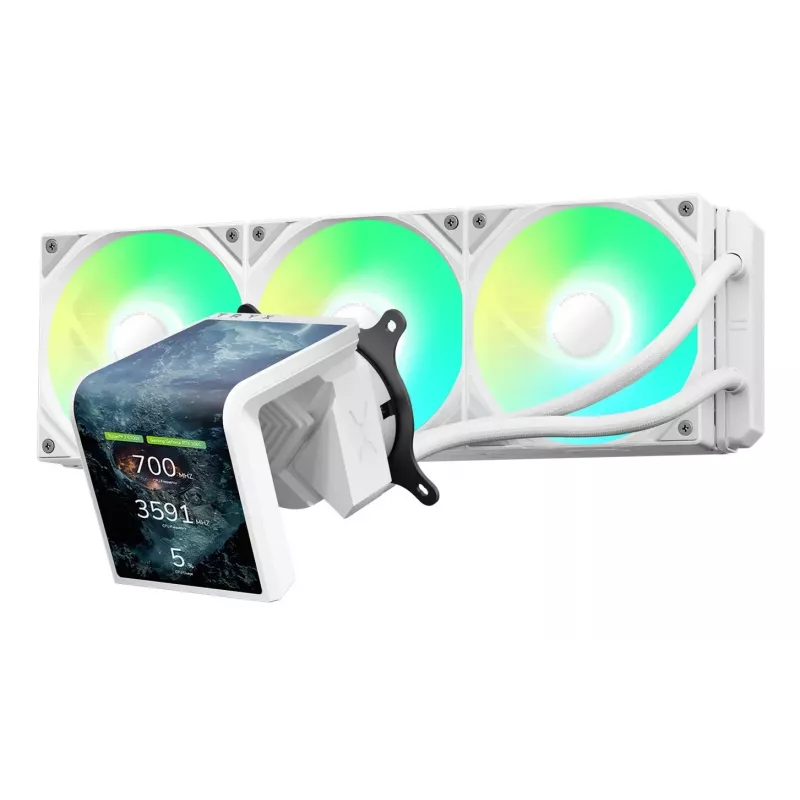 Ventilador líquido para CPU TRYX PANORAMA SE ARGB 360 con pantalla 3D-AMOLE, radiador de 360 mm