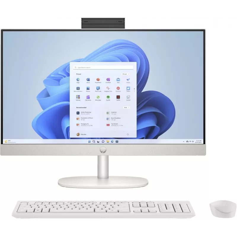 HP 24-cr0312nw AMD Ryzen™ 5 7520U 60,5 cm (23,8) 1920 x 1080 px PC todo en uno 16 GB LPDDR5-SDRAM 512 GB SSD Windows 11 Home Wi-Fi 6 (802.11ax) Blanco
