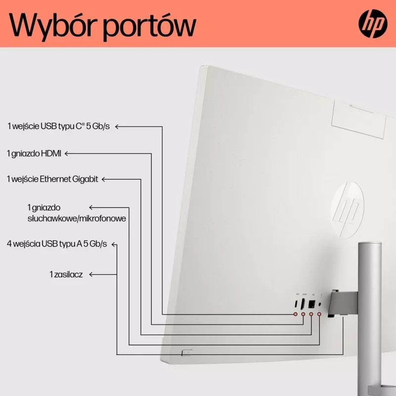 HP 24-cr0312nw AMD Ryzen™ 5 7520U 60,5 cm (23,8) 1920 x 1080 px PC todo en uno 16 GB LPDDR5-SDRAM 512 GB SSD Windows 11 Home Wi-Fi 6 (802.11ax) Blanco