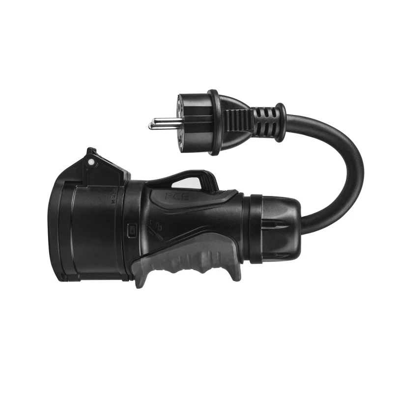 Green Cell EVAK01 Adaptador, de CEE 16 A 400 V 5P a Schuko 230 V, rojo