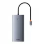 Hub 13en1 Baseus PortalJoy USB-C a HDMI+DP+VGA+C+USB+PD+RJ45+SD/TF+3,5mm (gris)