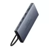 Hub 13en1 Baseus PortalJoy USB-C a HDMI+DP+VGA+C+USB+PD+RJ45+SD/TF+3,5mm (gris)
