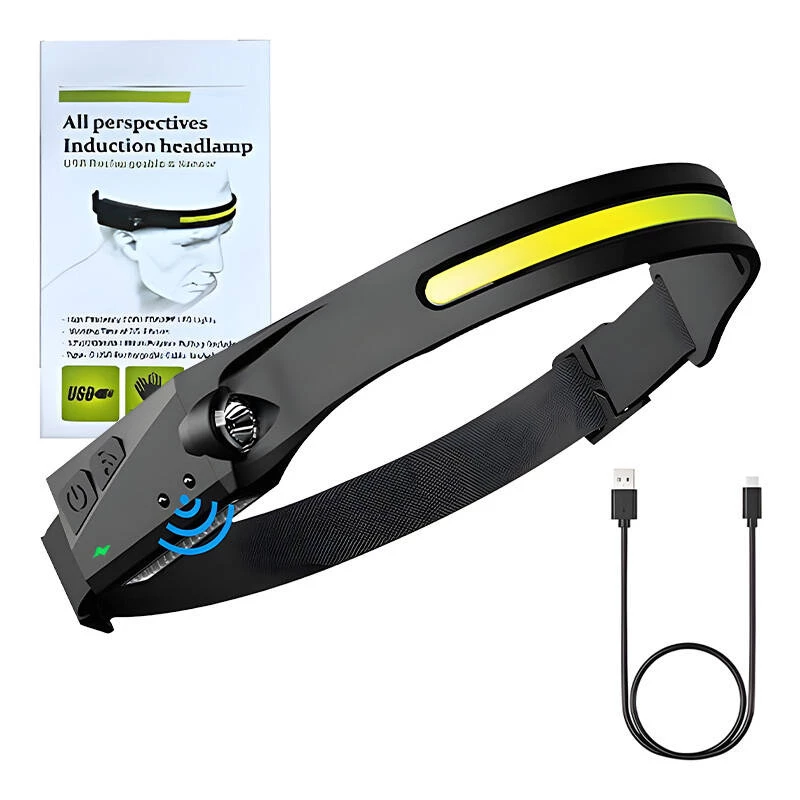 Linterna frontal Superfire HL65 120 lm USB-C recargable – luz LED manos libres