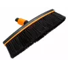 Fiskars 1001416 Escoba plástico negro, naranja