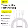 Cable USB Baseus Superior USB 2.0 1,5 m USB A USB C/Micro USB A/Lightning blanco