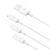 Cable USB Baseus Superior USB 2.0 1,5 m USB A USB C/Micro USB A/Lightning blanco