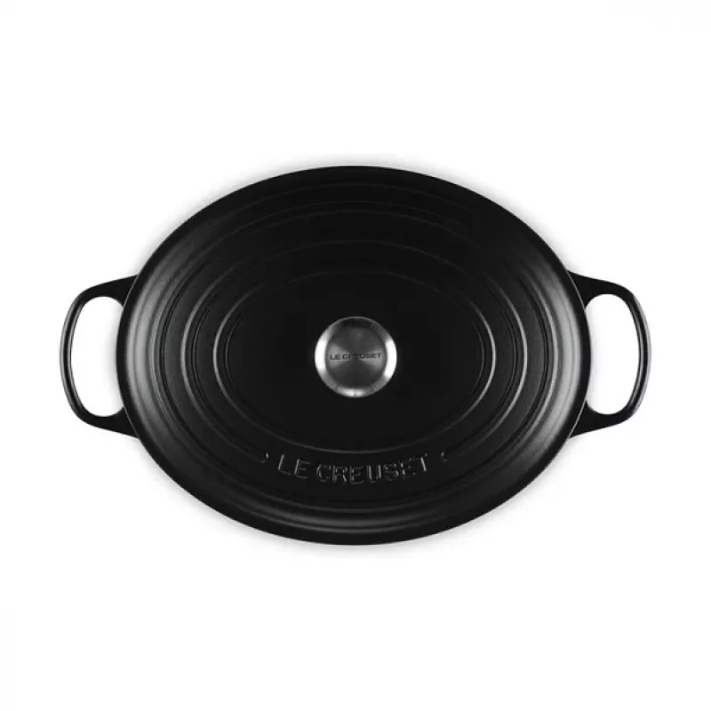 Le Creuset Signature Asadora negra oval 33 cm