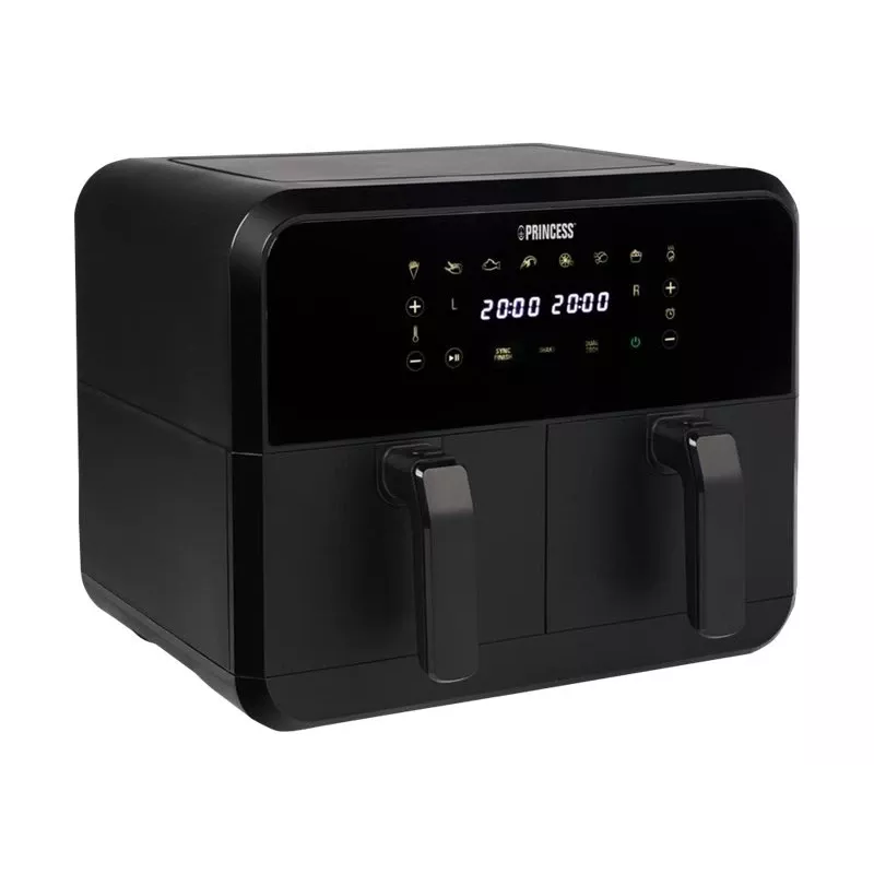 Freidora de aire Princess 1.182068.01.001 freidora de aire caliente de doble cámara 8 L 2400 W 220 °C táctil LED (negro)