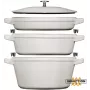 Staub La Cocotte 4,2 L olla de hierro fundido redonda para guisar y gratinar