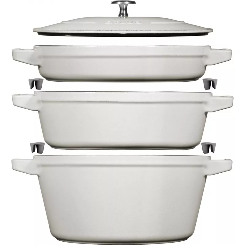 Staub La Cocotte 4,2 L olla de hierro fundido redonda para guisar y gratinar