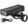 Rockbros luz de bicicleta con función de power bank + cable de USB-C a USB-A, 850 lm, negro