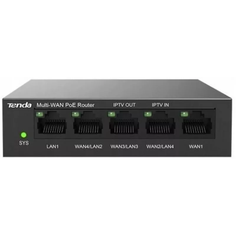 Router con cable Tenda G0-5G-PoE Gigabit Ethernet negro IPSec VPN