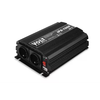 Inversor Volt Polska IPS-1000 24/230 V con onda sinusoidal modificada, 700 W de potencia continua / 1000 W de potencia máxima