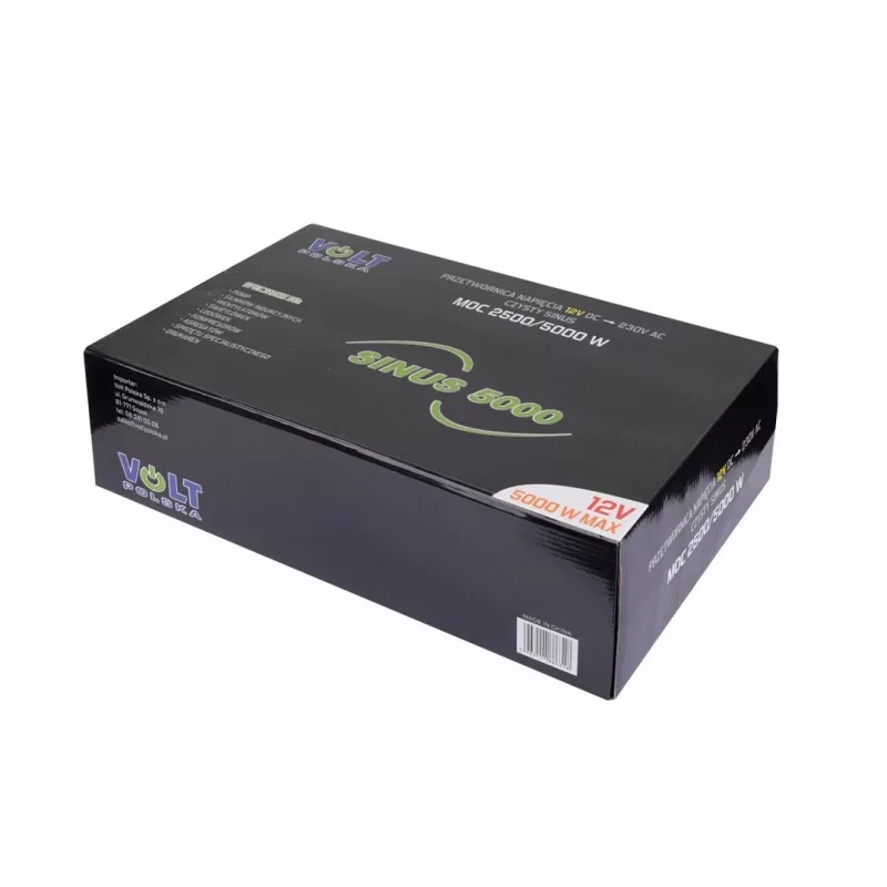Convertidor de tensión Volt SINUS 5000 12V a 230V (potencia continua 2500W, potencia máxima 5000W)
