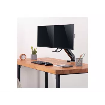 Soporte para doble monitor LOGILINK BP0102 17-27 pulgadas acero que ahorra espacio