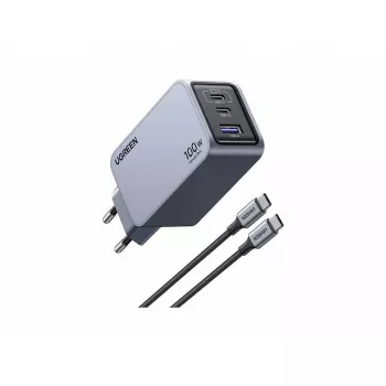 Cargador de interior UGREEN Nexode Pro 3 puertos GaN PD carga rápida 2 USB Type-C