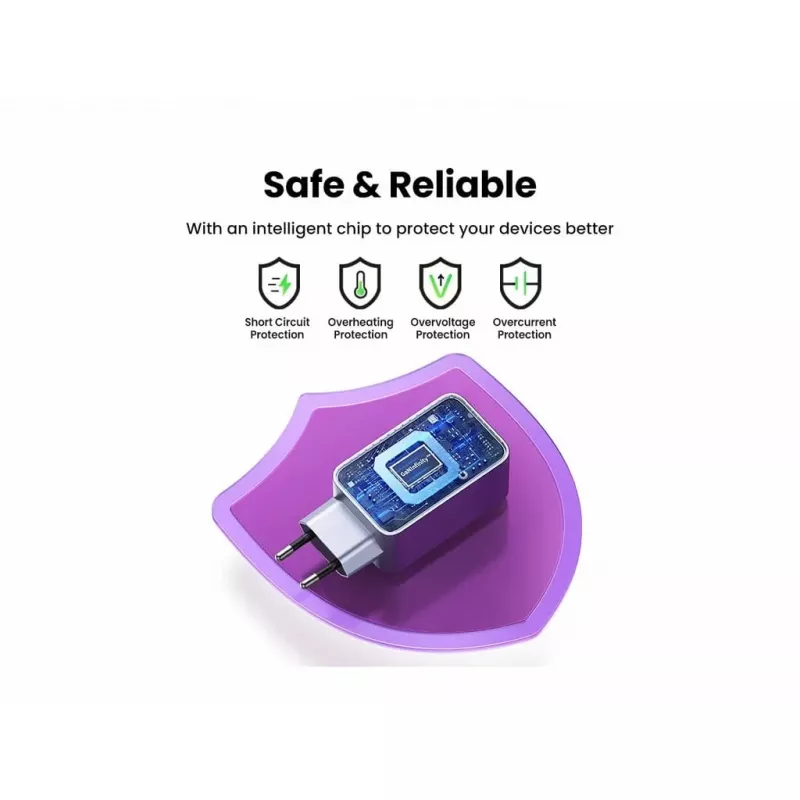 Cargador de interior UGREEN Nexode Pro 3 puertos GaN PD carga rápida 2 USB Type-C