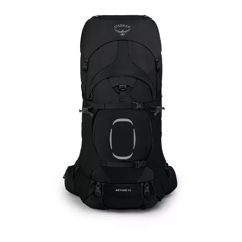 Mochila Osprey Aether 65 — 65 L, nailon, negro, 2,2 kg, 40 cm de ancho, hombre
