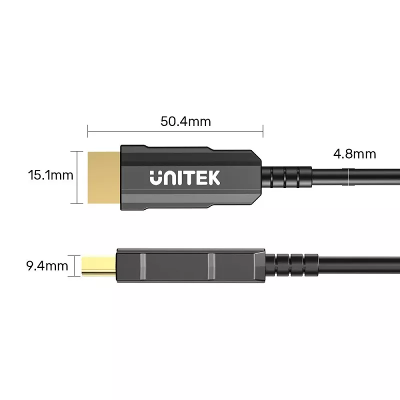 Cable HDMI UNITEK C11072BK-50M 50m 18 Gbit/s 2.0 negro