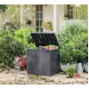 Caja de almacenamiento Keter City 113L — contenedor de jardín de resina para exterior, 113 l, grafito