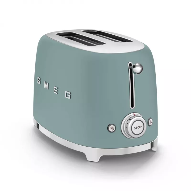 Smeg TSF01EGMEU Tostadora 6 2 rebanadas 950 W cromo, verde