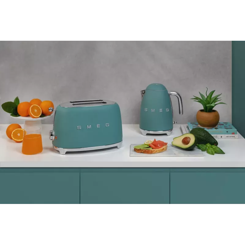 Smeg TSF01EGMEU Tostadora 6 2 rebanadas 950 W cromo, verde