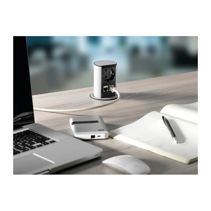 Elevator 1xSchutzkontakt 1xCAT6 1xUSB3.0 - Accesorio alimentación eléctrica