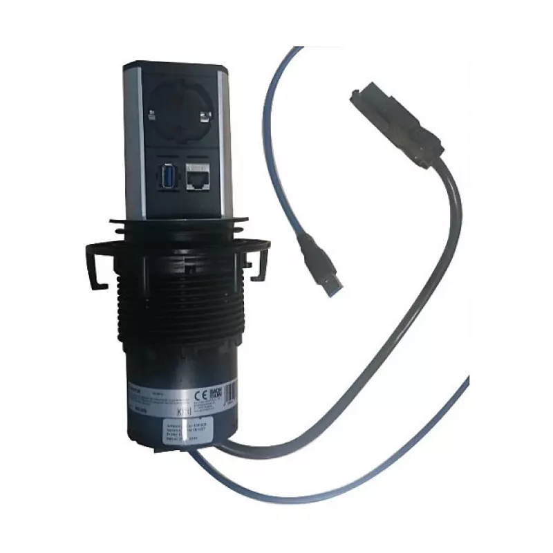 Elevator 1xSchutzkontakt 1xCAT6 1xUSB3.0 - Accesorio alimentación eléctrica