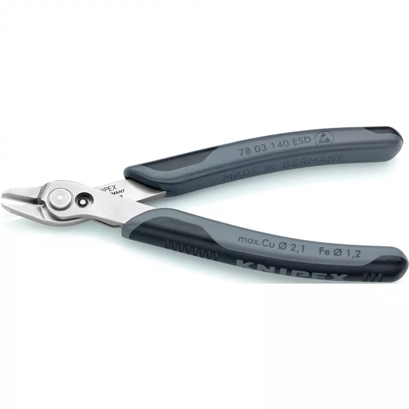 KNIPEX Super Knips XL ESD - Cortaalambres - 1,23 cm - 9,2 mm - 2,1 mm - 9,2 mm - Protección contra descargas electrostáticas (ESD)