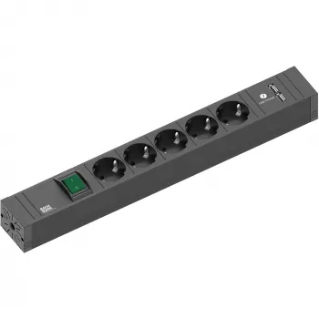 Regleta de alimentación Bachmann 420.0021 2m 5 tomas de corriente interior negro