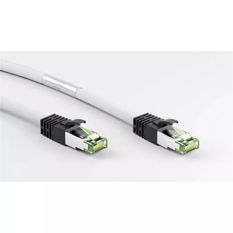 Cable de red Goobay CAT 8.1 S/FTP (PiMF), blanco, 0,5 m - LSZH libre de halógenos, cobre AWG 24 (55123)