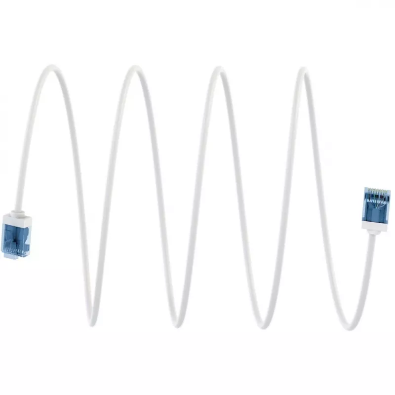 Cable de red Goobay CAT 6A ultraflexible fino U/UTP blanco - conector extralargo (74286)
