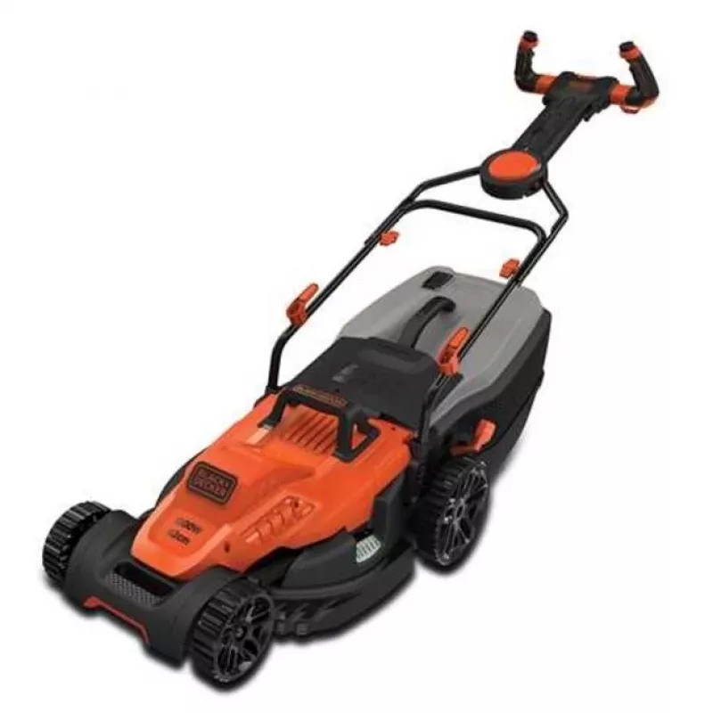Cortacésped eléctrico Black & Decker con ajuste de altura de corte, mango ajustable en altura con Kla