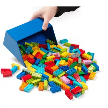 Set de palas LEGO de 2 piezas, caja de almacenamiento rojo/azul