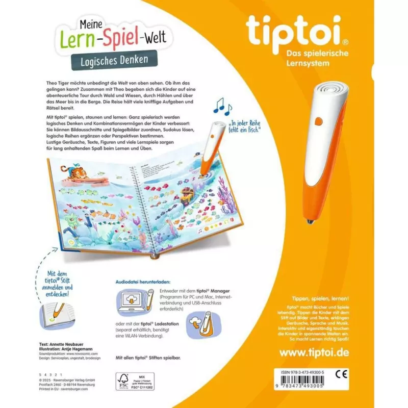 tiptoi Mi mundo de aprendizaje y juego: pensamiento lógico, libro educativo