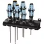 Juego de destornilladores Wera 3334/3355/6. Acero inoxidable + soporte