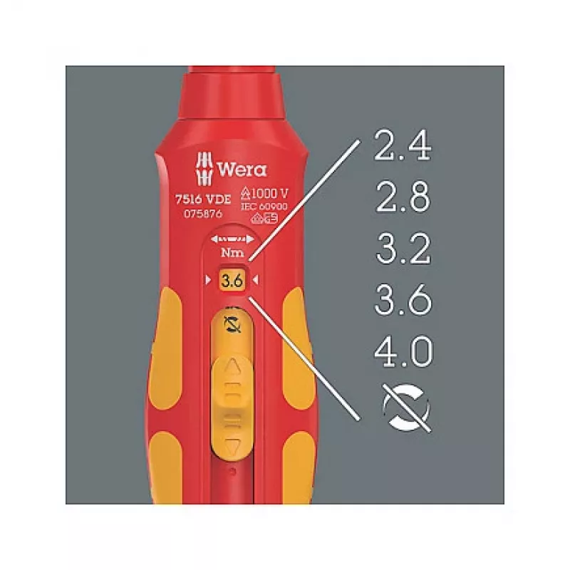 Llave dinamométrica Wera 05075876001 mecánica 2,4 - 4 N⋅m