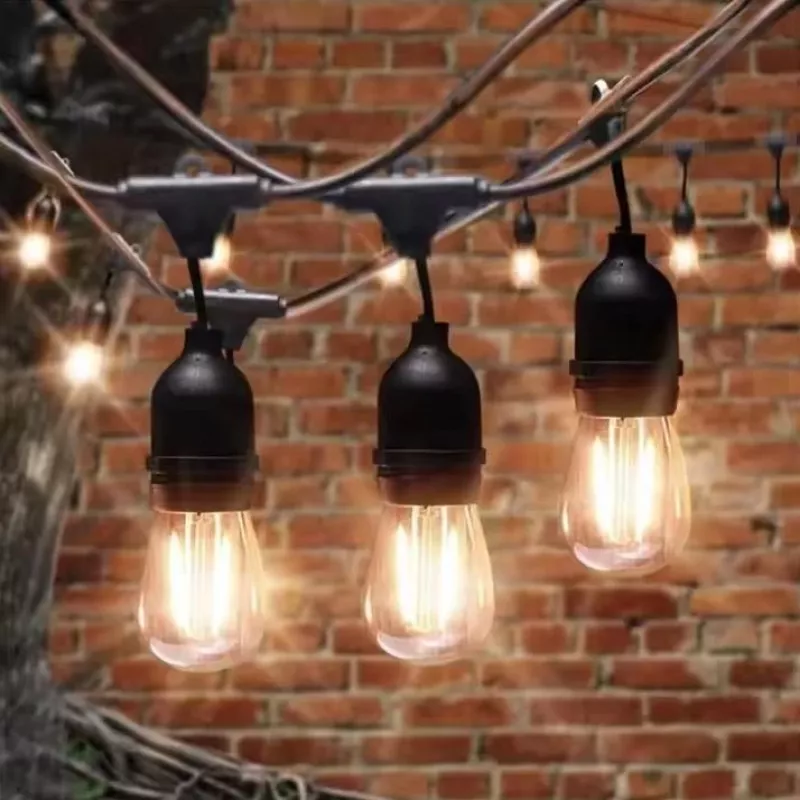 Extralink Guirnalda de luces para jardín, 15 m, 15 bombillas (EX.27696)