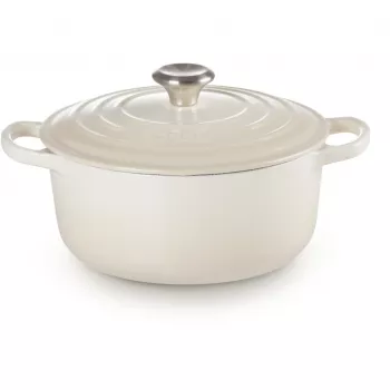 Asador redondo Le Creuset Signature 22 cm Meringue crema (21177227164430)